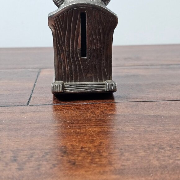 Elegance Silver Plated Bear Coin Bank Decorative Collectible - Picture 4 of 5